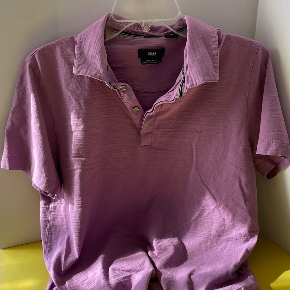 BOSS Men's Purple Polo Shirt